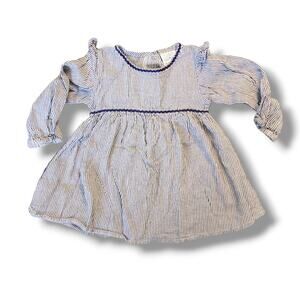 Cotton/Rayon Striped Long Sleeve Top